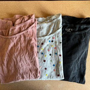 Loft Outlet Ballet Neck Tissue Tees (Set of 3)